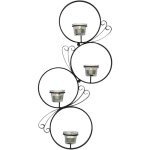 Dandibo - bougeoir mural mtal noir rond bougeoir mural 60 cm bougeoir mural bougeoir mural fer forg ...