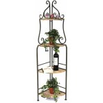 Dandibo �tag�re d'angle biblioth�que avec 4 �tag�res �tag�re malega 12061 en m�tal et bois 145 cm �tag�re ...