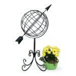 Horloge solaire de jardin globe en m�tal 101806 moderne debout horloge solaire en fer forg� 72 cm horloge ...
