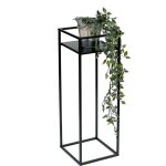 Dandibo tabouret pour fleurs m�tal noir angulaire 62 cm support pour fleurs table d'appoint 453 colonne ...