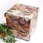 Dandibo - tabouret en similicuir pouf 2009 boîte de rangement 40 cm cube siège coffre Dandibo - tabouret en similicuir pouf 2009 boîte de rangement 40 cm cube siège coffre