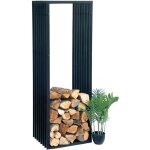 Tagre  bois de chemine intrieur mtal noir support de bois de chemine 96430 150 cm panier  bois ...