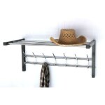 Dandibo - portemanteau mural avec porte - chapeaux art. 389 portemanteau 70 cm pat�re �tag�re murale ...