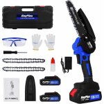 Dayplus - 6 pouces batterie brushless scie  chane, 21v batterie aliment portable 2 batterie petite ...