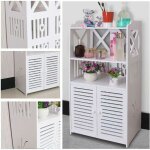Dayplus - armoire �tanche pour salle de bain, casier au sol, �tag�re � gants blanche, 90cm de hauteur ...