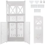 Dayplus - armoire de salle de bain de 90cm de hauteur, casier au sol, étagère à gants blanche Dayplus - armoire de salle de bain de 90cm de hauteur, casier au sol, étagère à gants blanche
