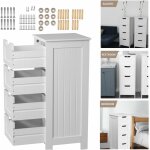 Dayplus - armoire de salle de bain quatrime unit de rangement indpendant tiroir plancher armoire bois, ...