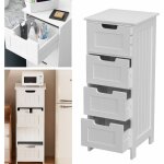 Dayplus - armoire � tiroirs armoire de salle de bains armoire basse haute meubles de salle de bains 4 ...