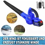 Dayplus - souffleur de feuilles cordless 10500 rpm garden dust 220cfm handheld avec batterie & chargeur ...