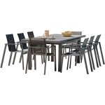 Venise - ensemble repas de jardin 8 places en aluminium dcb garden