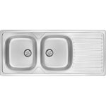 �vier en acier 2 bacs avec �gouttoir zeu 0210 5908212005590