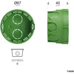 Boite d'encastrement maçonnerie 1 poste Ø67 / p40 - 718035 - debflex Boite d'encastrement maçonnerie 1 poste Ø67 / p40 - 718035 - debflex