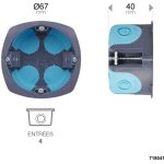 Debflex - boite d'encastrement stopair multimat 1p 67 / p40 filet de 30 - 718041