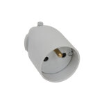 Debflex - fiche femelle 2p + t 16a droite a coiffe gris - 713700