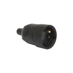 Debflex - fiche femelle etanche 2p + t 16a droite noir - 713590
