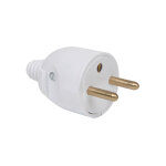 Debflex - fiche male 2p + t 16a droite portefeuille blanc - 713100