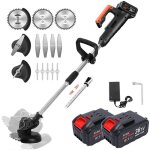 D�broussailleuse sans fil 36v , coupe bordures avec capot de protection, 2 batteries et chargeur pour ...