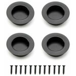 Debuns - 4 pièces poignée de porte coulissante poignée encastrable ronde pour tiroirs armoires - noir. ... Debuns - 4 pièces poignée de porte coulissante poignée encastrable ronde pour tiroirs armoires - noir. ...