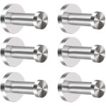 Debuns - 6pcs pat�re murale inox crochets porte manteau crochet peignoir serviette crochets patere salle ...