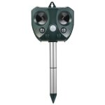 Debuns - repulsif chat ultrason solaire exterieur sensibilite et frequence reglable pour repousser animaux ...