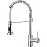 Debuns - robinet cuisine, mitigeur cuisine avec douchette pivotant � 360� d'�vier � arc �lev� pulv�risateur ...