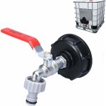Debuns - robinet cuve 1000l avec adaptateur robinet tuyau arrosage, s60x6 ibc raccord robinet, robinet ...