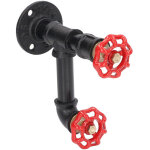 Debuns - support industriel r�sistant de porte - manteau de tuyau cintre rustique de type c de robe de ...