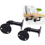 Debuns - tag�re murale r�tro en fer noir, supports d'�tag�re, ensemble de supports de cadre de support ...
