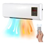 Decdeal - chauffage et ventilateur portatifs combin�s, montage mural, pour le chauffage de la chambre ...