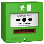 D�clencheur manuel vert 2 contacts avec capot neutronic 4711v3c