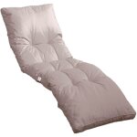 Coussin bain de soleil 185 x55cm gris galet