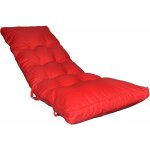 Coussin bain de soleil 185 x55cm rouge piment