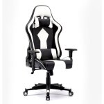 Deco in paris - fauteuil de bureau gaming en simili cuir noir et blanc soul Deco in paris - fauteuil de bureau gaming en simili cuir noir et blanc soul