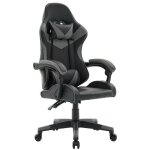 Deco in paris - fauteuil gaming en simili cuir noir et gris pixel