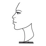 Jardinex ? d�co jardin m�tal visage fil ombre noire 110 cm ? mat�riau m�tal peint ? projette ombre douce ...