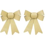 Dco de nol lot de 2 noeuds dor paillet 14 x 18 cm - feeric christmas