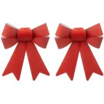 Dco de nol lot de 2 noeuds rouge paillet 14 x 18 cm - feeric christmas