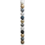 Déco de sapin lot de 12 boules de noël d 6 cm - bleu et or - feeric christmas Déco de sapin lot de 12 boules de noël d 6 cm - bleu et or - feeric christmas