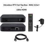 Décodeur iptv multimédia mag 322w1 - set top box tv, h. 265, wlan wifi intégré 150mbps, lecteur multimédia ... Décodeur iptv multimédia mag 322w1 - set top box tv, h. 265, wlan wifi intégré 150mbps, lecteur multimédia ...