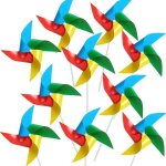 D�coratif de jardin lot de 10 moulins � vent en plastique pour d�coration de jardin ou de pelouse, arc ...