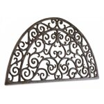 Decoration d ? autrefois - paillasson demi - lune fonte - fonte - marron - dcoration d'autrefois