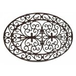 Decoration d ? autrefois - paillasson ovale fonte - fonte - marron - d�coration d'autrefois