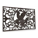 Decoration d ? autrefois - paillasson rectangulaire fonte - fonte - marron - d�coration d'autrefois