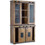 Decoration d ? autrefois - vaisselier en bois manguier et m�tal