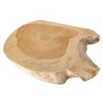 Décoration centre de table rondelle de bois teck naturel - diamètre 32cm Décoration centre de table rondelle de bois teck naturel - diamètre 32cm
