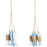 D�coration murale en bois poissons en bois, 6 pi�ces poisson de d�coration en bois, d�cor en bois d'os ...