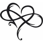 Dcoration murale coeur infini art mural en mtal, cadeau de dcoration d'art en fer, sculpture murale ...