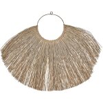 Décoration murale en fibres de jacinthe d'eau ton clair 100 x 70 cm collier hatinh Décoration murale en fibres de jacinthe d'eau ton clair 100 x 70 cm collier hatinh