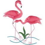Signes grimalt - décoration murale flamants roses appliques en métal - 51x48x3cm Signes grimalt - décoration murale flamants roses appliques en métal - 51x48x3cm