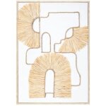 Dcoration murale inaya 70x50 raphia blanc atmosphera